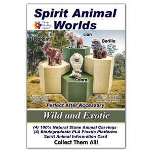 Spirit Animals - Hand Carved, Collections, Natural Stone, Figurines, Totem, Display Stands, Spirit Animal Cards, Spiritual, Gifts for Women
