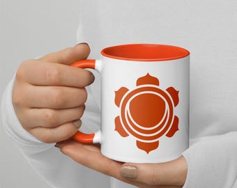 Mok sacrale chakra symbool - emotioneel gebalanceerd 11 oz oranje koffiekopje