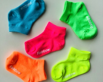 neon baby socks
