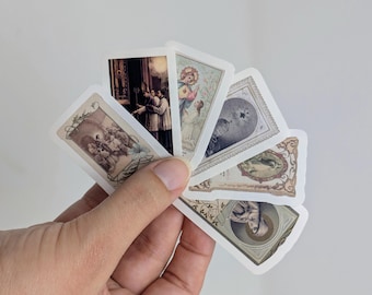 Vintage Style *Mini* Catholic Holy Card Stickers, Random Mystery Pack of 12