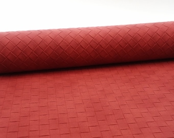 Burgundy faux suede weave fabric sheet/21x30cm/Faux suede
