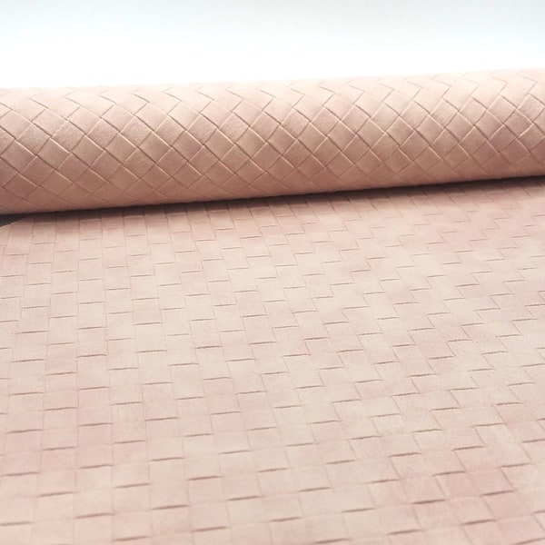 Blush faux daim tissage tissu feuille/21x30cm/Faux daim