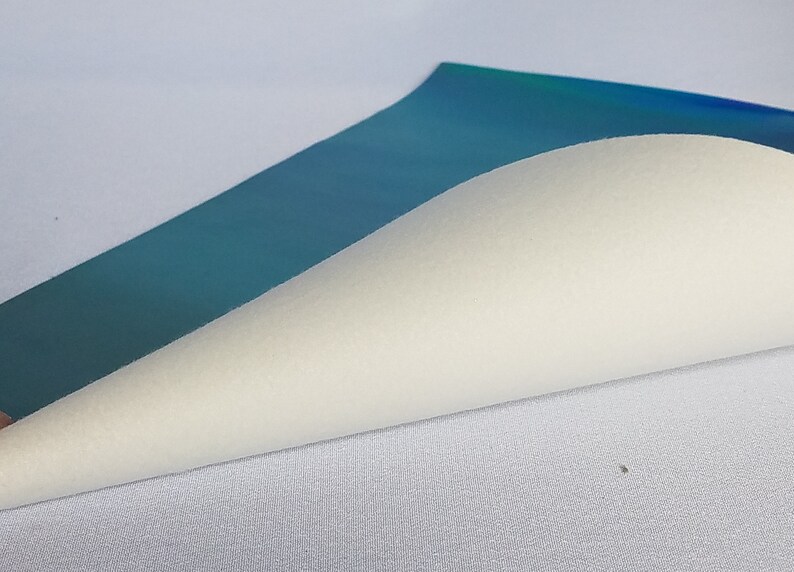 Holographic blue faux leatherSolid21 x 30 cm faux leather sheets sheetSynthetic leather