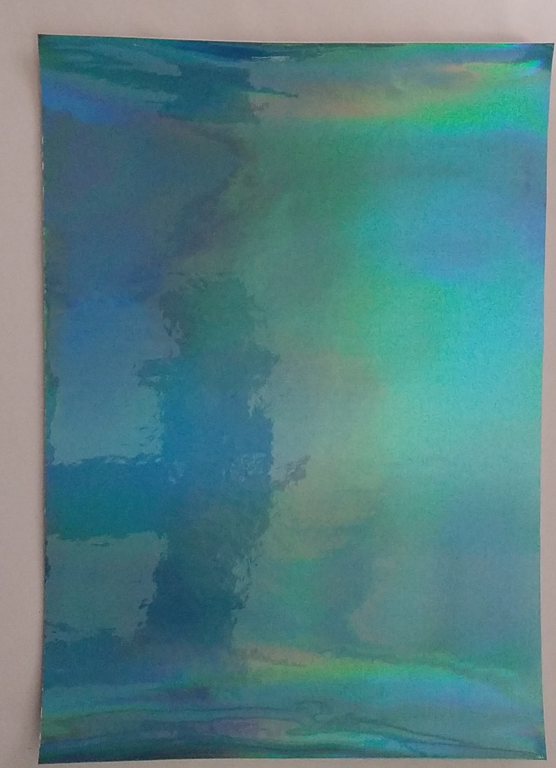 Holographic blue faux leatherSolid21 x 30 cm faux leather sheets sheetSynthetic leather