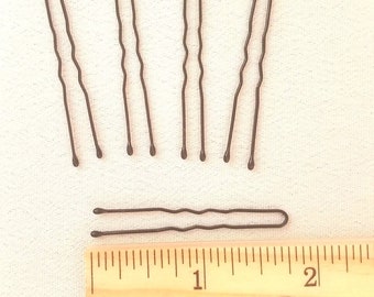 Black hair pins/Set of 5 pcs/Black/Wave bobby pins/45 mm/1.75 inches/Bridal pins/Wedding hair pins