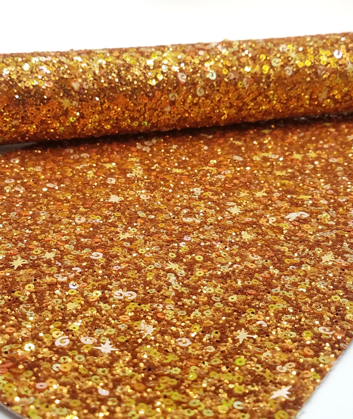 Orange sequin chunky glitter/Glitter sheets/20x34 cm/Glitter Etsy