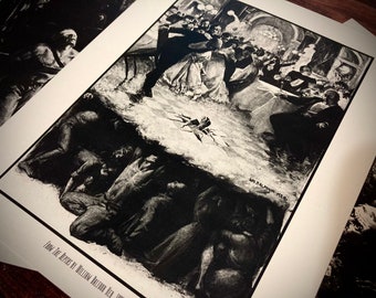Desde las profundidades, de William Balfour Ker, 1906. Impresión de 8x10 pulgadas. La guerra silenciosa. Mitchell Ames - Anarquismo. Acción directa. Anticapitalismo. Ancom.