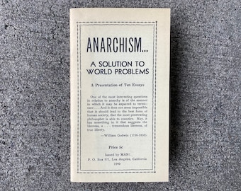 Anarchism: A Solution to World Problems - Facsimile Pamphlet Various Authors