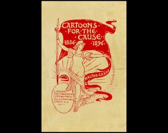 Walter Crane - Cartoons for the Cause 1896 - Facsimile Pamphlet - Anarchism Socialism