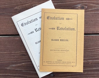 Elisée Reclus - Evolution and Revolution 1891 - Facsimile Pamphlet - Anarchism
