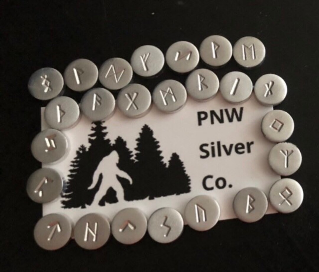 Aluminum Casting Runes Set - 25 Piece Elder Futhark Rune Set Made of ...