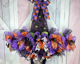 Halloween witch wreath