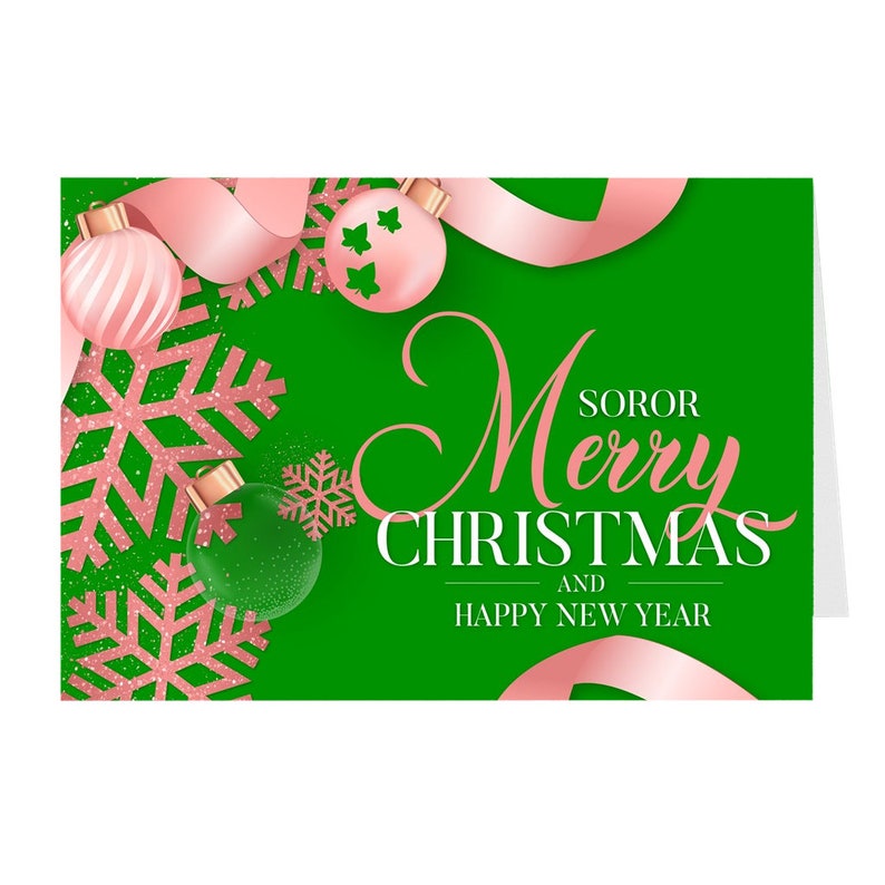 Alpha Kappa Alpha Merry Christmas Card | Etsy