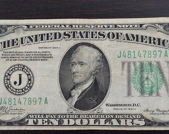 Old Ten Dollar Bill Etsy