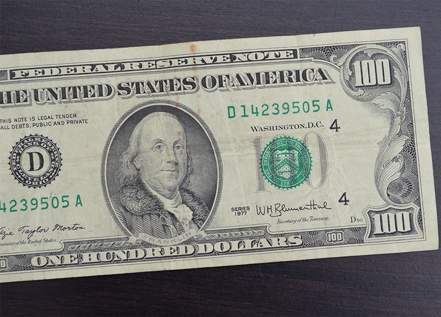 1977 Series 100 Dollar Bill