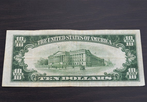 Old 10 dollar sale bill