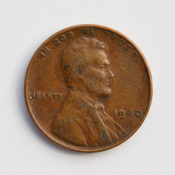 1940 Lincoln Wheat Penny, One Cent Collectible Coin