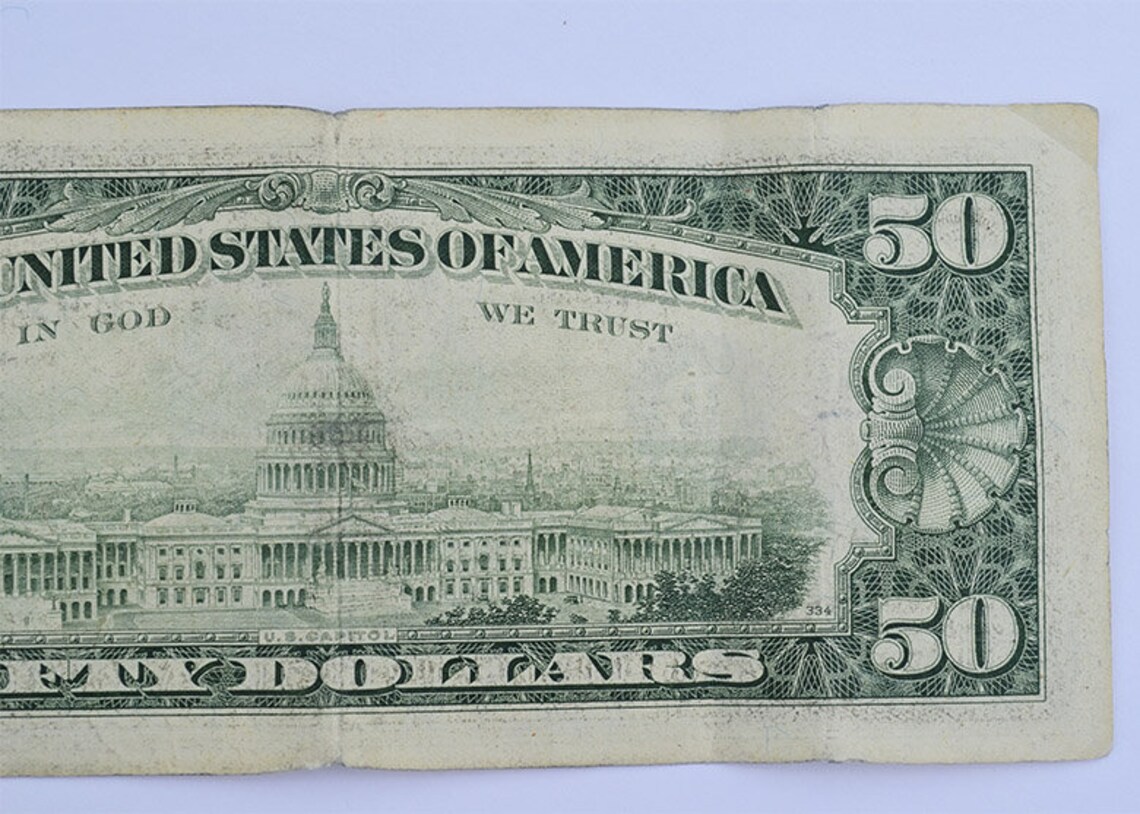Rare 1993 Vintage Fifty Dollar Bill with Fancy Serial Number B Etsy