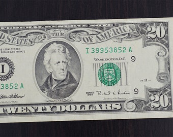 Old 20 Dollar Bill Etsy