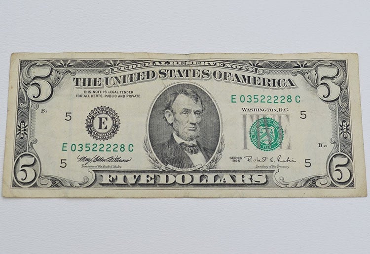 1995 5 dollar bill deals