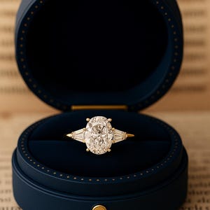 Oval Moissanite engagement ring vintage unique Cluster rose gold engagement ring women Marquise diamond wedding Bridal art deco Anniversary