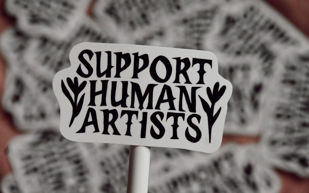 Support Sticker Drawing Support Human Artists Vinyl Sticker - Etsy