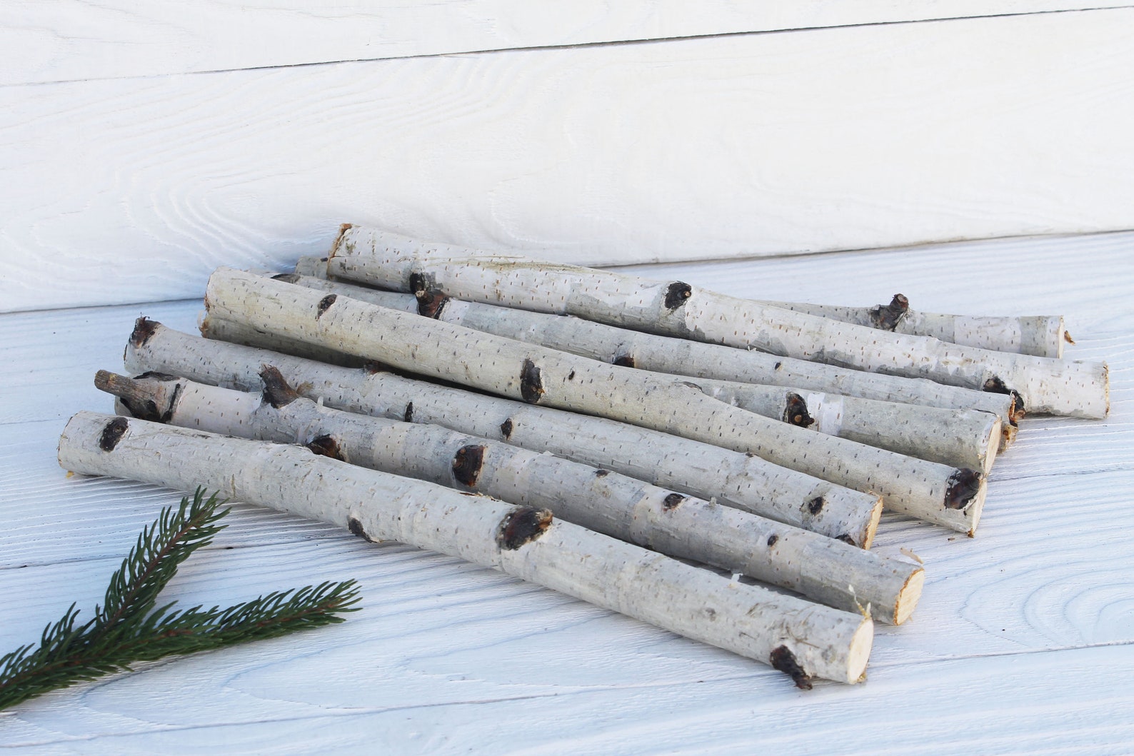 8 white birch branch Wood sticks for vase Etsy