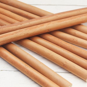Thick willow sticks without bark Wood craft sticks Tree branches decor