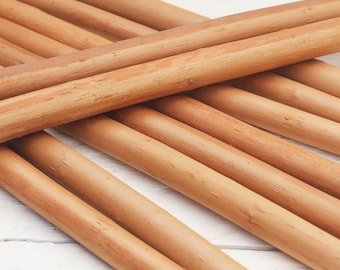 Thick willow sticks without bark Wood craft sticks Tree branches decor