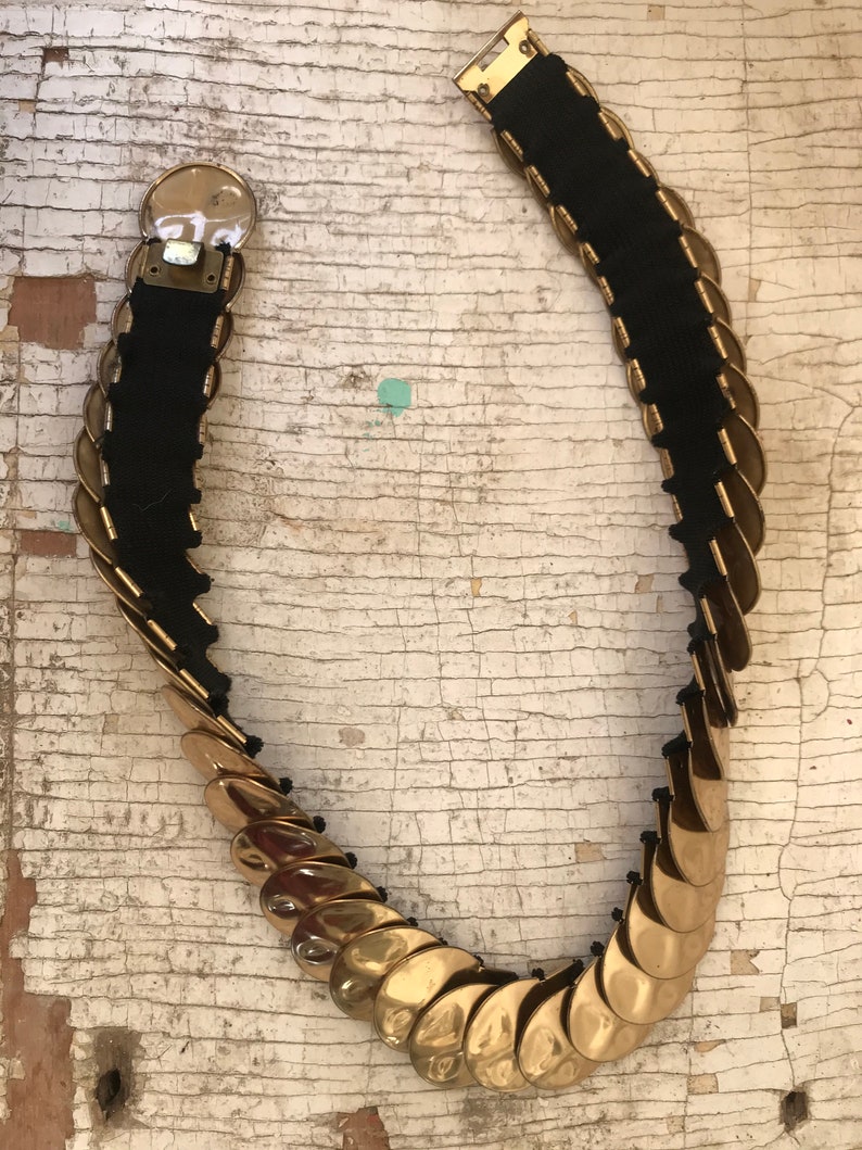 Gold Snake-like Belt Elastic Decorative Fun Belt Vintage Golden 80/'s Belt