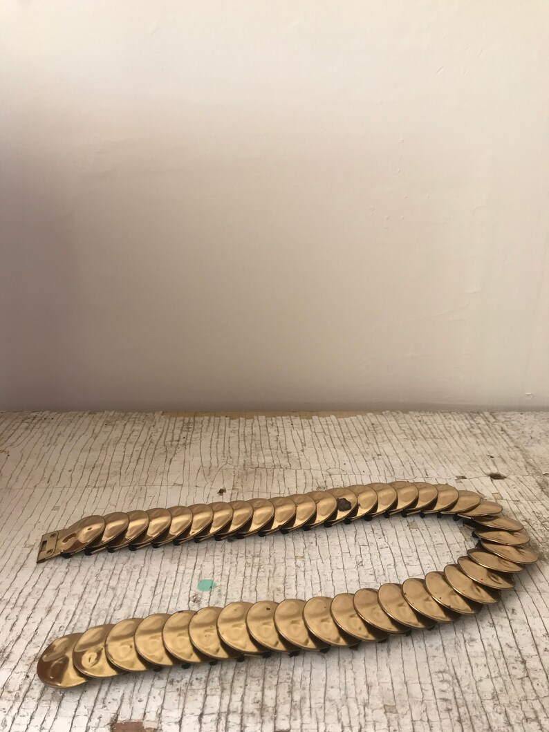 Gold Snake-like Belt Elastic Decorative Fun Belt Vintage Golden 80/'s Belt