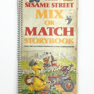 The Sesame Street Mix or Match Storybook Vintage Complete Flip Book Muppets 1977