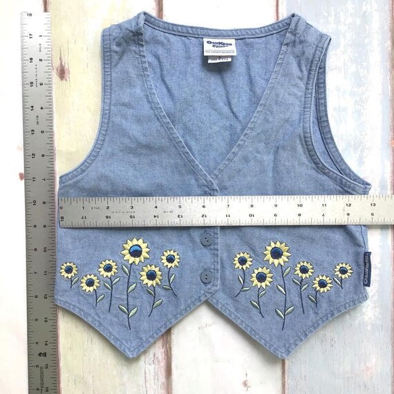 OshKosh B'Gosh Girls Sunflower Vest Size 4 Light … - image 3