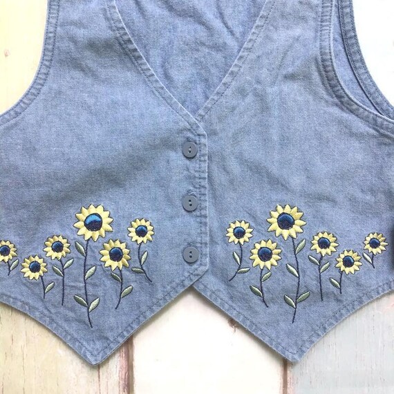 OshKosh B'Gosh Girls Sunflower Vest Size 4 Light … - image 8