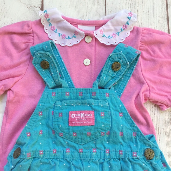 OshKosh B'Gosh Girls Overalls Outfit Size 18 Mont… - image 4