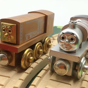 Thomas & Friends 60 Years Bronze Diesel Silver Percy Wooden Railway Trains Vintage Retired Special Edition