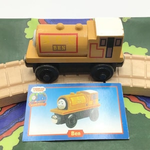 Thomas & Friends Ben Engine + Card Twin Wooden Railway Train Track Vintage 2001