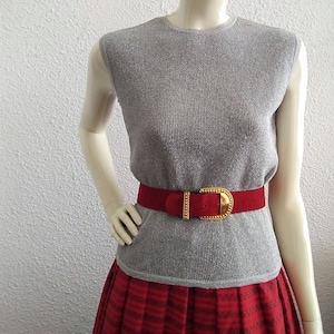 60s boxy knitted blouse preppy blouse minimalist lurex top shiny glitter disco top 38 size silver ribbed knit blouse basic sleeveless blouse