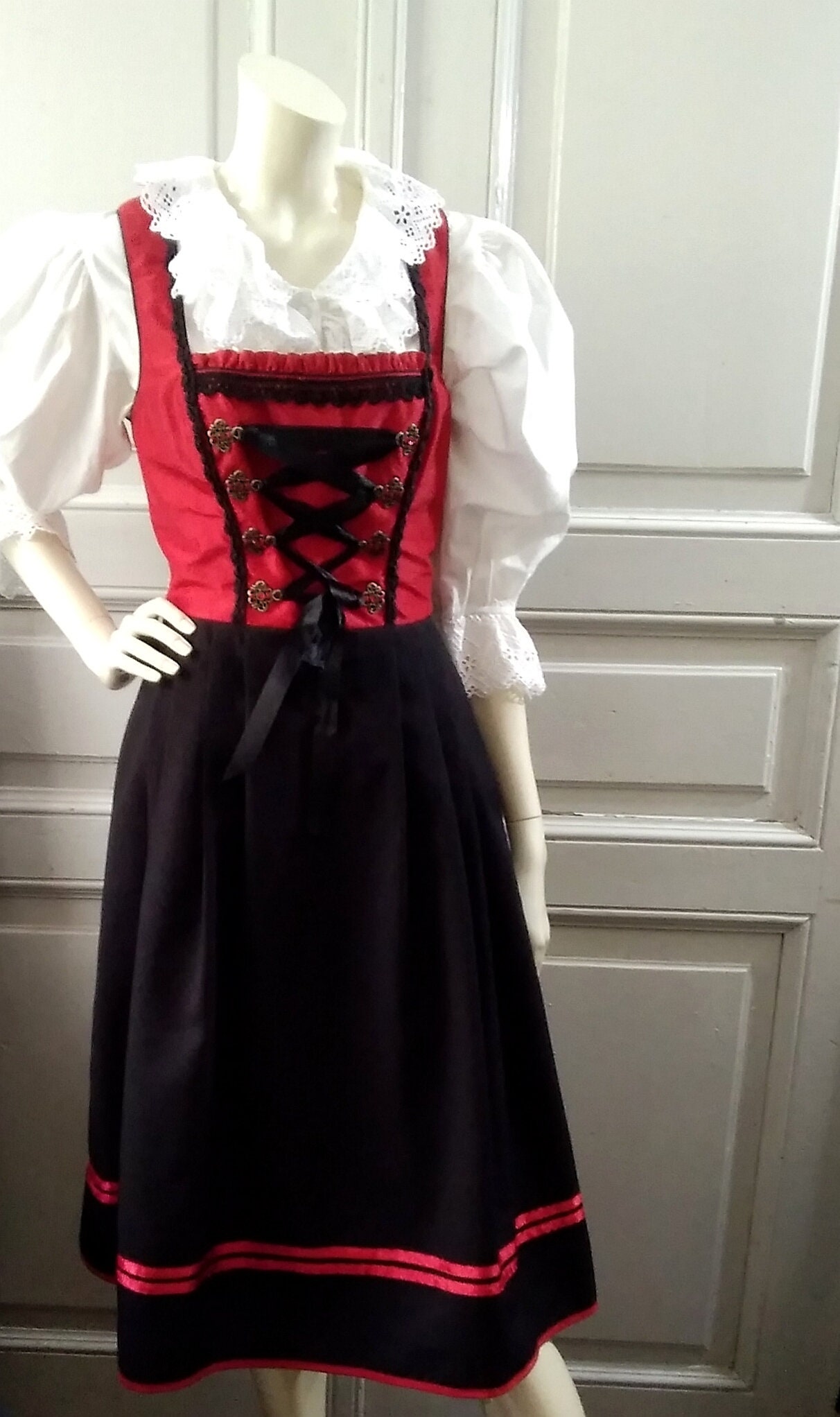 Folk Dress Traditional Trachten Dress Bavarian Tyrolean Etsy