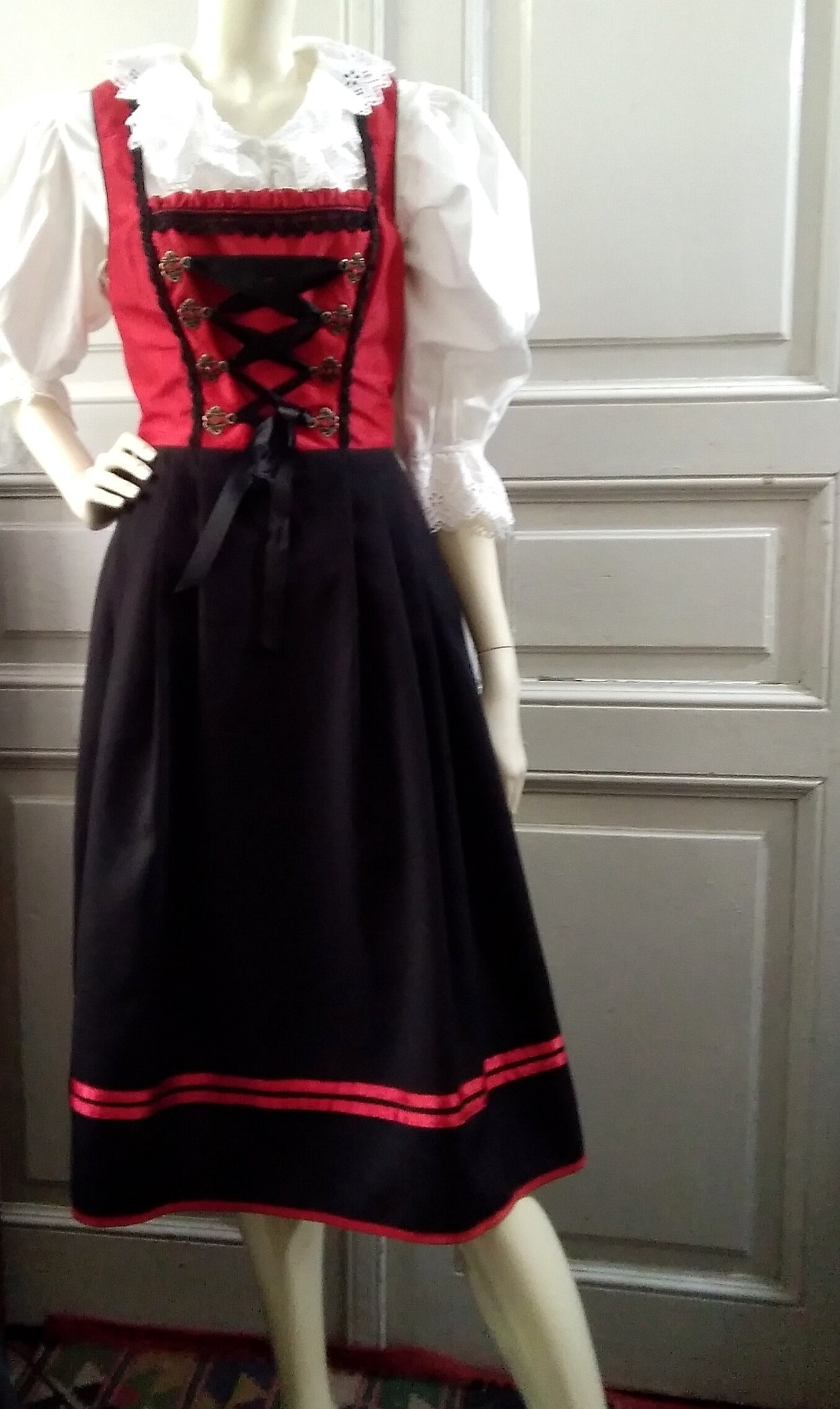 Folk Dress Traditional Trachten Dress Bavarian Tyrolean Etsy