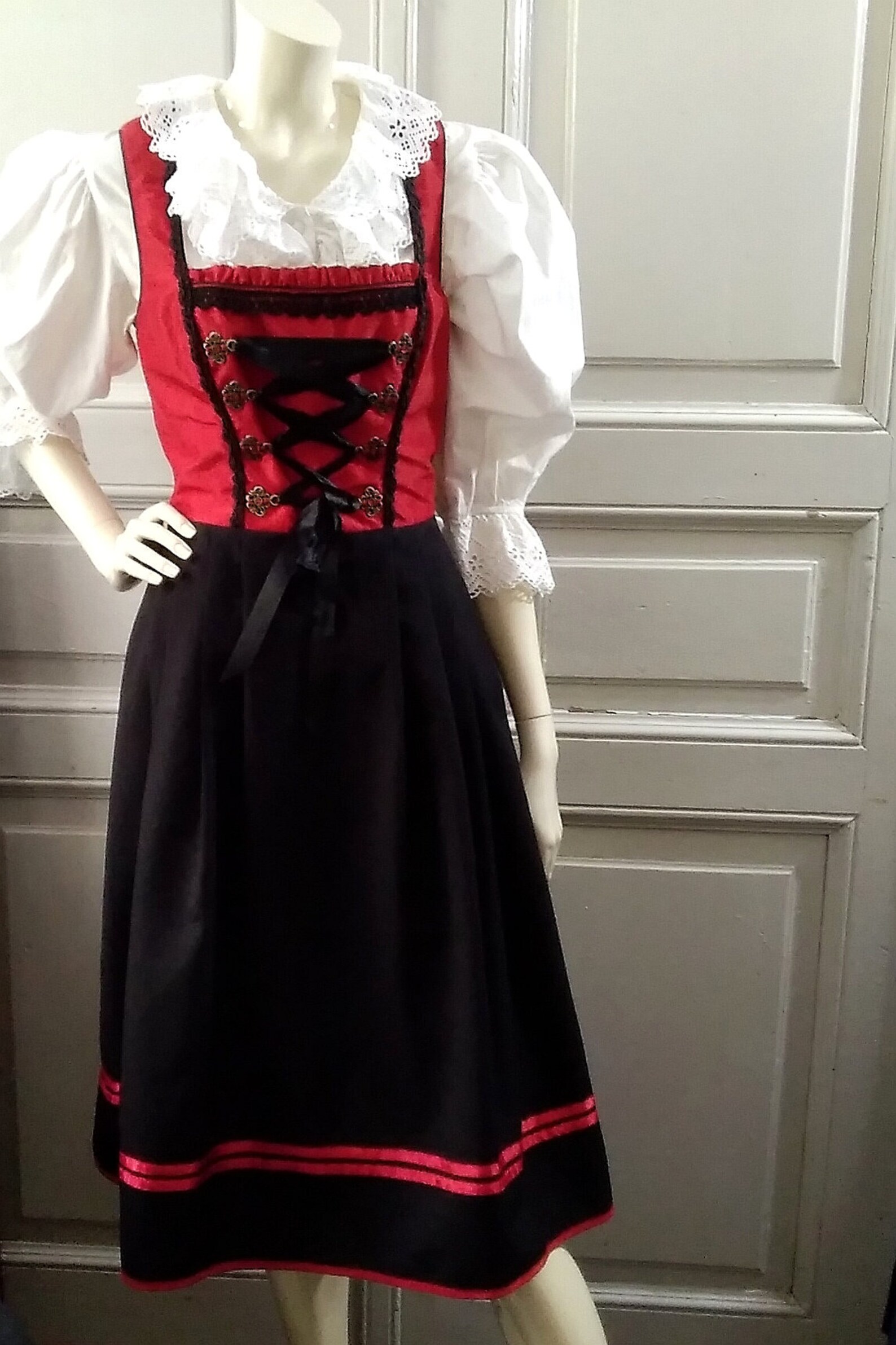 Folk Dress Traditional Trachten Dress Bavarian Tyrolean - Etsy