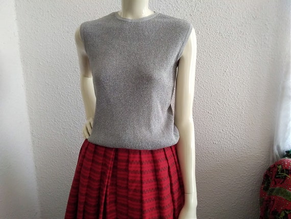 60s boxy knitted blouse preppy blouse minimalist … - image 10