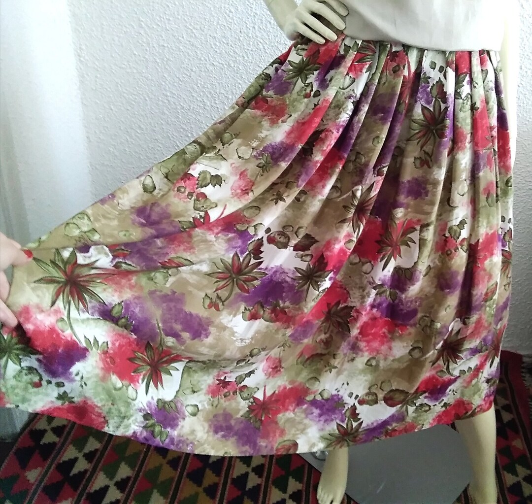 Jupe florale multicolore pour femme, jupes d'été ajustées à la taille