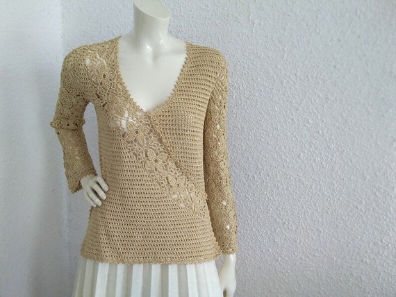 Vintage 90s Fishnet Crochet Top