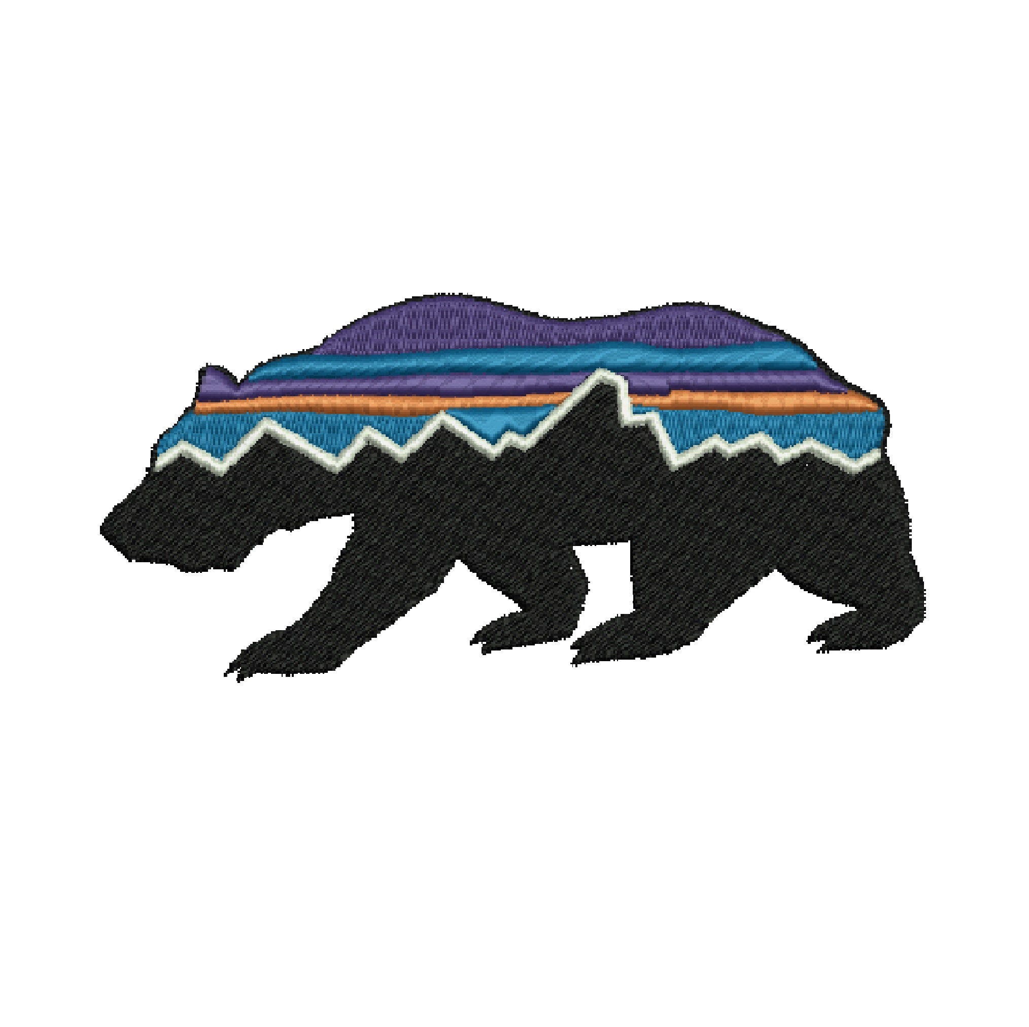 Bear Patagonia Embroidery Machine 4 Sizes Embroidery Machine Etsy