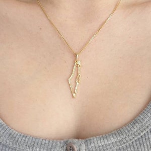 Carte de Israel Pendant 14K Yellow Gold