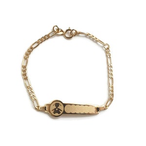 Girl Baby ID Bracelet 14K Gold