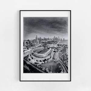 Chicago Bears Poster - Vibrant Chicago Bears Wall Art - Ideal for Fans and Home Decor - NFL Football Gift
