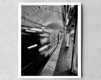 Chicago Wall Art, Chicago Print, Black and White Art, Office Decor, Dorm Decor
