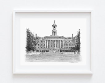Old Main | Penn State Gift | Penn State University | Penn State Art Print | Penn State Wall Art | Decor | Fathers Day Gift